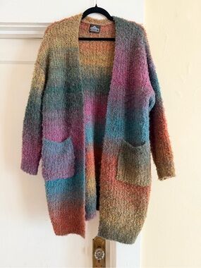 Angie Multicolor Gradient Open-Front Cardigan
